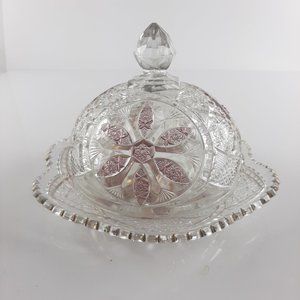 Vintage EAPG Indiana Glass Dome Butter Dish